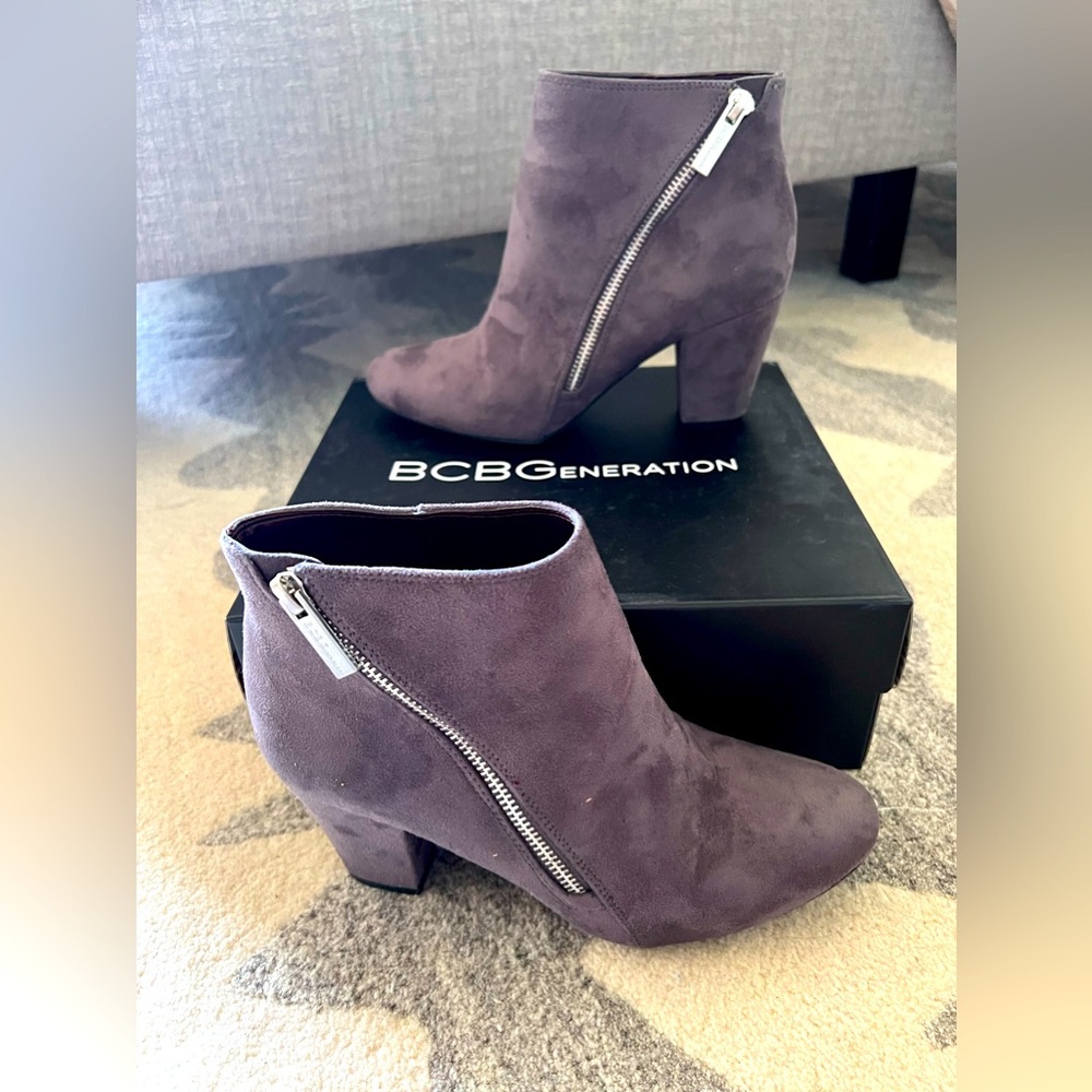 BCBGeneration Grey Suede Dorien Bootie